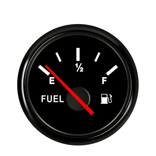 Boat Marine Fuel Level Gauge 52mm Pointer Fuel Level Gauge LED Light Display Fuel Gauge For Universal Boat Car Truck RV Camper ,High Sensitivity & Precision
