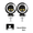2pcs White & White LED Light, variant on 2pcs Round 3"inch Angel Eyes LED Light DC10V-60V White/Amber/Red/Blue LED Work Light 3 Inch Portable LED Lights for Offroad UTV ATV UTE, No Battery Required