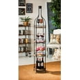 thumbnail image 2 of Cypress Home 72'' H x 13.6'' W Wine Bottle Shaped Metal Shelving Unit, 2 of 2