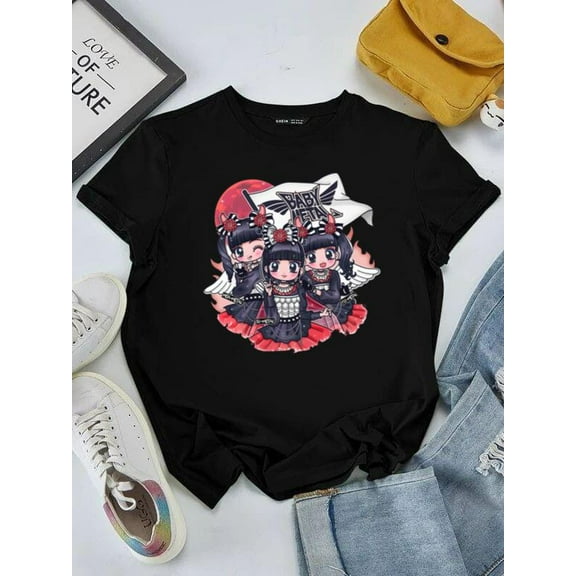 Babymetal Chibi Kawaii Cute Japanese Metal Band Fan Graphic Unisex tee V51352, for men & women, up to size 5XL