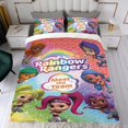 thumbnail image 4 of Rainbow Rangers Conjunto de sábanas temático, trío de piezas, cómodo y amigable con la piel, diseño único, regalo de decoración para el hogar para familiares, amigos y fans,173cm *218cm, 4 of 6