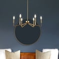thumbnail image 4 of CLN-266C-AGB Dainolite Clayton - 6 Light Chandelier In Contemporary Style-6 Inches Tall and 26 Inches Wide-Aged Brass Finish    -Traditional, 4 of 11