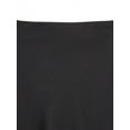 thumbnail image 3 of Black Asymmetrical Midi Skirt With Lace Trim, Slim Fit Womens Skirt, 3 of 8