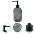 thumbnail image 5 of Unique Bargains 1 Pc Elegant Circle Raindrop Pattern Soap Pump Dispenser for Bathroom 13.52oz Gray Black, 5 of 6