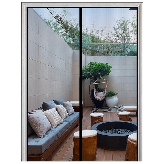 Puerta mosquitera magnética Homearda 34x82 pulgadas de malla de fibra de vidrio