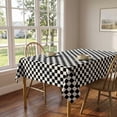 thumbnail image 5 of Sm:)e Plastic Table Cloth Disposable 3 Pack, 54 x 108 Inch, Black White Checked, for Party Picnic Wedding, 5 of 7