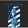 thumbnail image 5 of In Tailgating We Trust American Flag And Spatula Youth Black Crew Neck Short Sleeve Tee-XS, 5 of 6