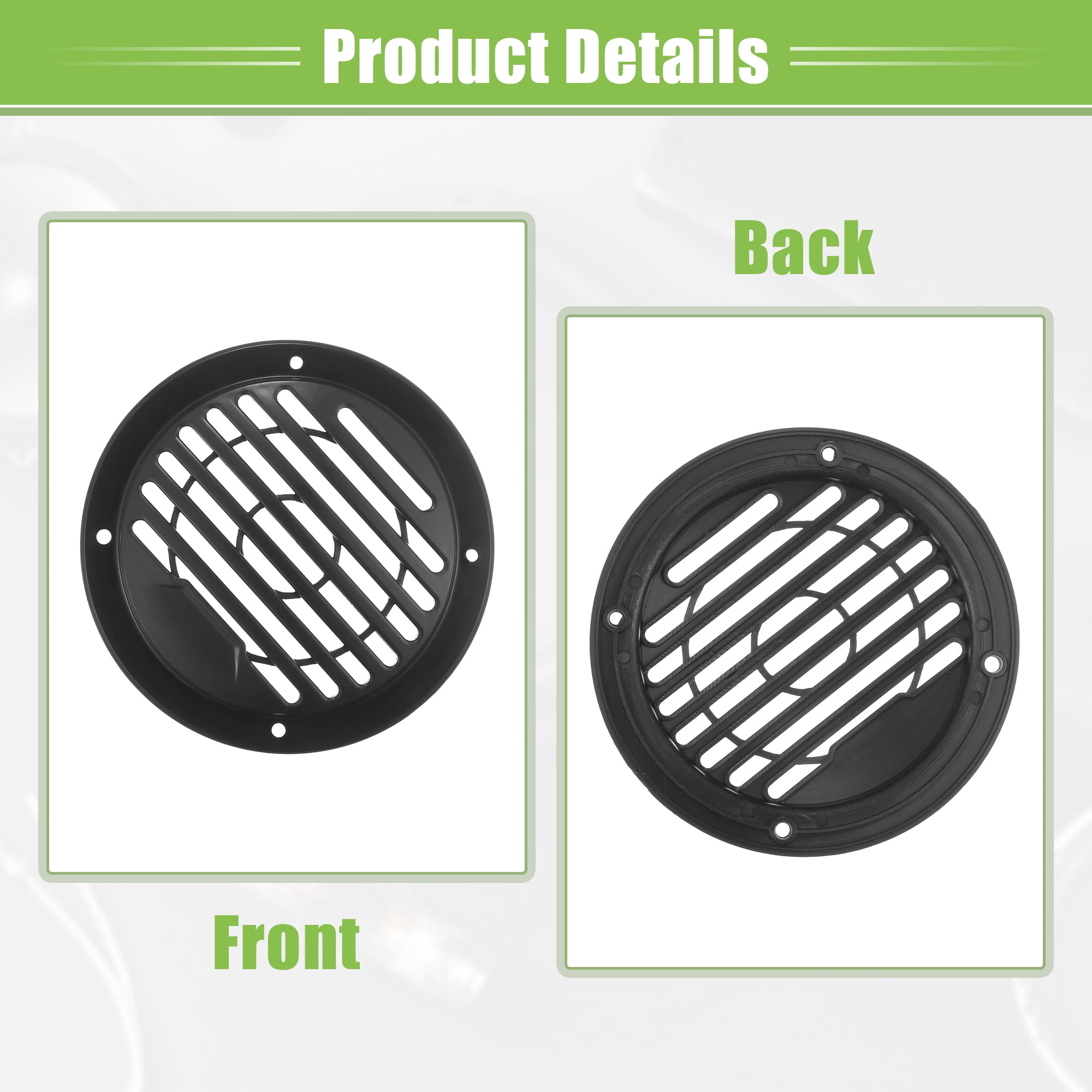 Unique Bargains Car Speaker Grills Cover Subwoofer Protector Case with 8 Screws Black 3"