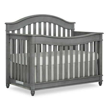 Evolur Hampton 5 in 1 Lifestyle Convertible Crib, Storm Grey