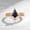 14K Black Gold Vermeil, variant on 2 Pcs Kite Cut Blue Sandstone Engagement Ring Set in 14K Rose Gold Vermeil – Antique Wedding Ring Set for Women