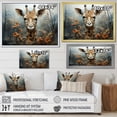 thumbnail image 4 of Designart "Giraffe In A Cute Flower Field II" Animals Giraffe Floater Framed Canvas Art Print, 4 of 5