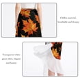 thumbnail image 2 of Maple Leaves Women's Chiffon Beach Dress with Polyester Straps - Summer Dress for Beach vibes, 2 of 6