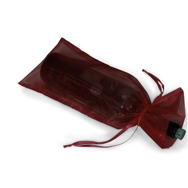 10 x Sheer Organza Wine Bottle Gift Bags Weddings Holidays Parties Wine Red