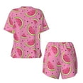 thumbnail image 6 of Rocae Watermelon for Two Piece Sleepwear Pajamas Sets for Women Soft Short-Sleeved Pjs with Lounge Shorts 3X-Large, 6 of 9
