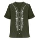 thumbnail image 4 of Camisetas de Cuello en V de Manga Corta para las Mujeres Casual Suelto Cuello Redondo Blusa de Verano Camisetas Cuello en V de las Mujeres, 4 of 7