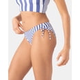 thumbnail image 6 of Roxy Stripe Out Lace Hipster Full Bikini Bottom - Size M - Color: Bijou Blue, 6 of 6