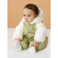 thumbnail image 3 of Diconna Infant Baby Fuzzy Bunny Costume Long Sleeve Hood Coat Button Down Warm Rabbit Romper, 3 of 9