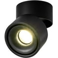 thumbnail image 1 of Foco de montaje en superficie ajustable de 5W - Focos empotrables LED de 7 * 10 CM Lámpara COB de lámpara de techo de ángulo ajustable Lámpara giratoria de 360 ° (Negro-4000K) [Clase de eficiencia energética A+] brillar Electrónica, 1 of 5