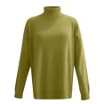 thumbnail image 4 of Women's Ribbed Tunic Sweater Oversized Turtleneck Long Sleeve Pullover (Dark Green, XL), 4 of 5