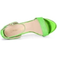 thumbnail image 4 of Sandalias Purpurina Allegra K Tacón de aguja Correa de tobillo para Mujer Verde 41, 4 of 6