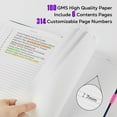 thumbnail image 4 of Large Journal Notebook 8.5 x 11, 320 Pages A4 College Ruled Notebook Journal for Writing Women Men, Leather Journal Notebook for School Work, Pearlescent Purple Notebook, 4 of 13