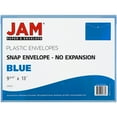 thumbnail image 4 of JAM Paper Plastic Envelope with Snap Closure, Legal Booklet, 9 3/4" x 14 1/2", Blue, 12/pack, 4 of 4