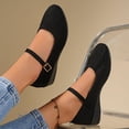 thumbnail image 5 of Miluxas Women's Mary Jane Flats Comfortable Dressy Ballet Flats Casual Round Toe Slip On office Work Woman Shoes Black 5.5(36), 5 of 9