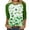Green_A03, variant on St Patty's Day Shirt for Women Casual Loose 3/4 Sleeve Crewneck Shirts Tee Funny Tunic Tops
