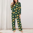 thumbnail image 2 of Fotbe Snails And Butterfies Conjunto de Pijama de Manga Larga para Mujer con Estampado, Ropa de Dormir de 2 Piezas, Conjunto de Casa Suave y Cómodo con Bolsillos-Medium, 2 of 7