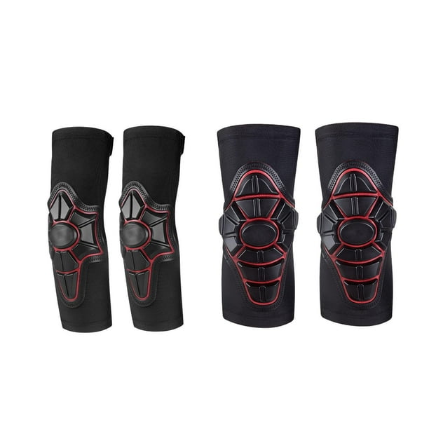 Rodilleras y coderas para niños Colamx conjunto de equipo de protección Talla M Rojo