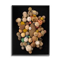 Stupell Industries Intriguing Sports Balls Equipment Various Footballs Baseballs Framed Wall Art, 24 x 30, Design by Barry Rosenthal