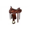 thumbnail image 4 of 5" wide Horse Western Saddle Rawhide Leather Covered Angled Roper Stirrups 51174, 4 of 5