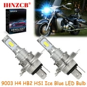IHNZCB for Yamaha Royal Star XVZ1300 1996-2013 - 2X HS1 9003 H4 HB2 LED Headlights Bulb 55W Ice Blue YTL,Motorcycle Light,Y99