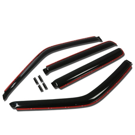 Rain Guards Trucks - For 1992 to 2000 Chevy / GMC C / K -Series 4pcs In -Channel Window Vent Visor Deflector Rain Guard (Dark Smoke) 93 94 95 96 97 98