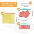 thumbnail image 2 of Eco-Friendly Reusable Silicone Bags, BPA-Free Food Storage with Triple Zip Lock, Leakproof Design, Includes Freezer Labels - 12 Pack, 2 of 5