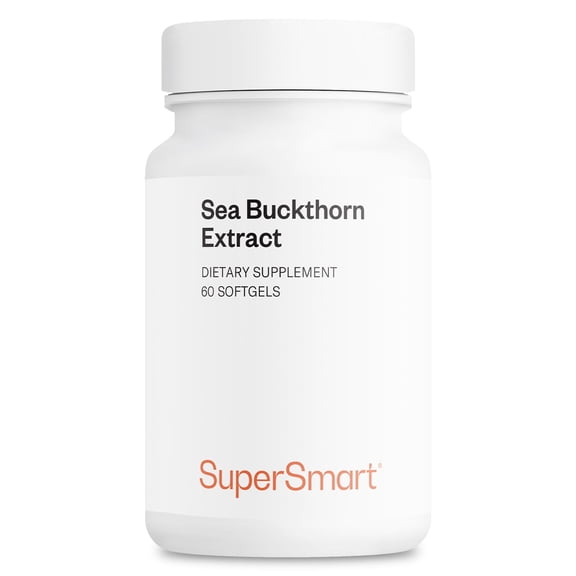 SuperSmart - Sea Buckthorn Extract 1000 mg per Day - Omega 7 Oil Supplement | Non-GMO & Gluten Free - 60 Softgels