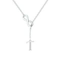 thumbnail image 1 of SIfdSeng Collier Initiale en Argent à Pompon en Forme de 8 pour Femmes Colliers en Argent pour Femmes A Z 26 Colliers Initiales Alphabet pour Adolescentes Bijoux, 1 of 3