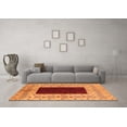 thumbnail image 3 of Ahgly Company Indoor Round Oriental Orange Traditional Area Rugs, 3' Round, 3 of 4