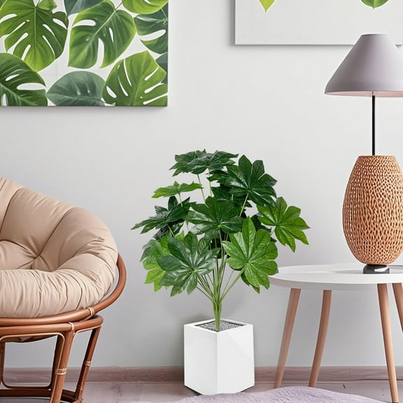 BAOPAI 30 Inch Artificial Potted Plants for Home and Office Decor Realistic Fake Greenery Indoor Decoration for Living Room Desktop Low Maintenance No Water Needed