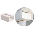 thumbnail image 4 of Caja de pañuelos de baño montada en la pared Caja de almacenamiento de papel de cocina Organizador de servilletas de inodoro sin perforaciones, Albaricoque Sweethay HA2857-03B, 4 of 6