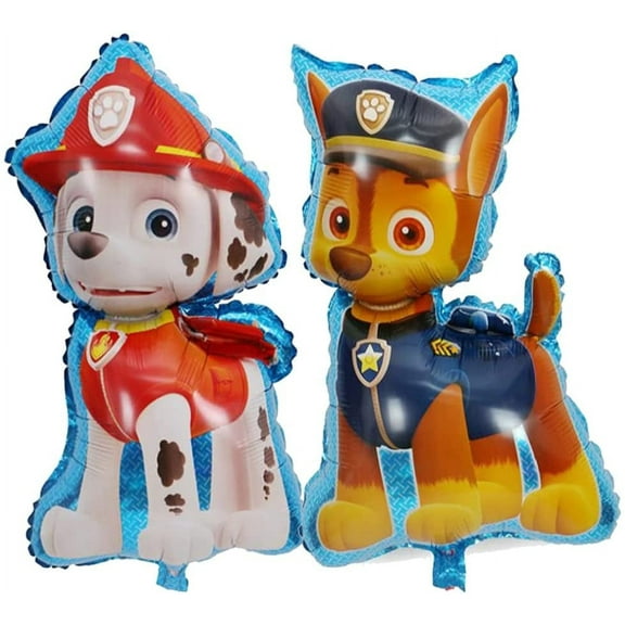 2 PCS Chase Dog Balloons Dog Puppy Balloons Marshall Dog Balloons Paw Balloons Birthday Party Balloons