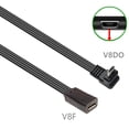 thumbnail image 3 of 90 Degree Angled Microed USB Extension Cable Flat Silicone Charging Data Cord For Smartphones Tablets Cameras, 3 of 7