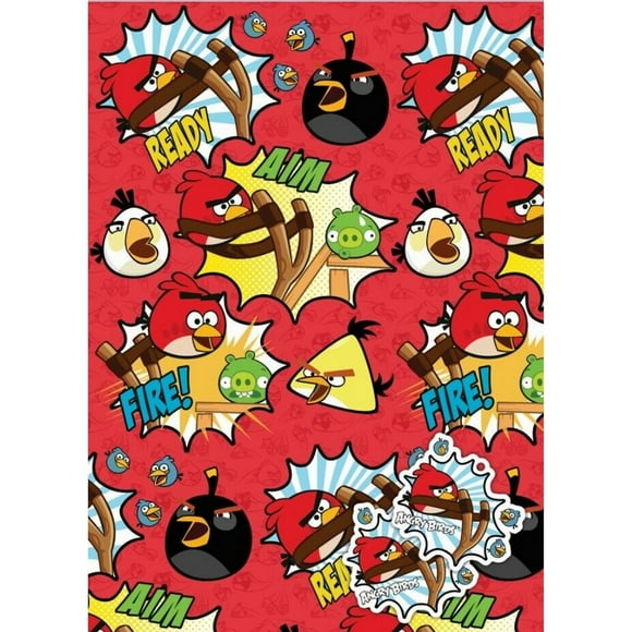 Angry Birds Text Gift Wrap