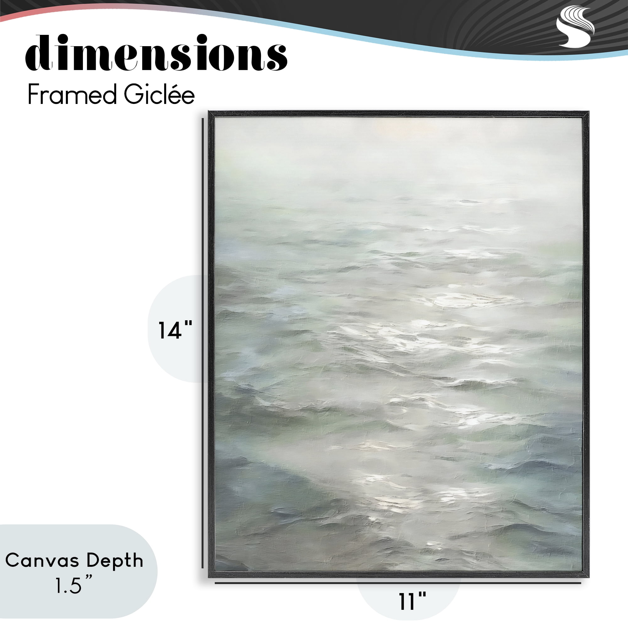 Stupell Industries Shallow Reflections on Sea Black Framed Giclee Art, design by Riley B