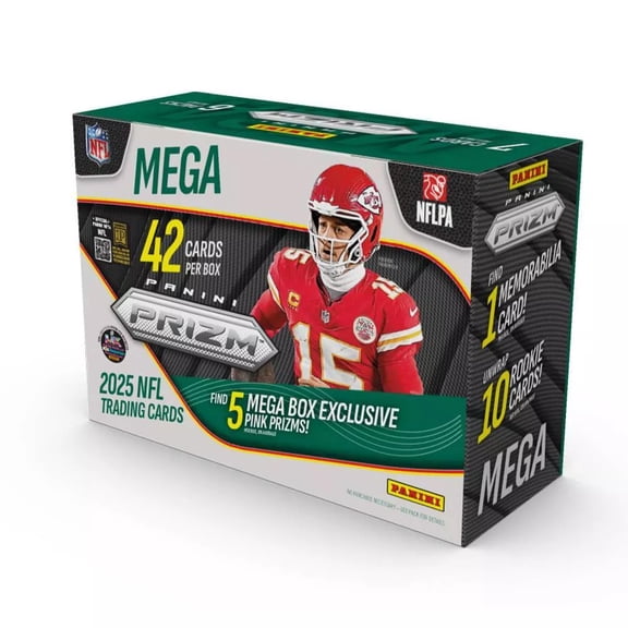 2025 Panini NFL Football Prizm Football Trading Card Mega Box