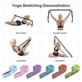 thumbnail image 3 of Soidarity Cinturón de estiramiento portátil Yoga deportes gimnasio Fitness resistencia banda estudiantes ejercicio flexibilidad entrenamiento práctica Uniforme atlético Violeta Soidarity OD026739-03, 3 of 6