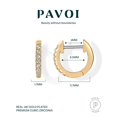 thumbnail image 3 of Pendientes PAVOI para mujer, chapados en oro amarillo de 14 quilates y circonitas, 3 of 5