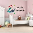 thumbnail image 3 of Let's Be Mermaid Colorful Fish Dream Big Little Octopus Statfish Princess Queen Sweet Dreams Bedtime Unicorn Lovely Dear Dream Holiday Gift Decorating Bedroom Wall Decal Sticker - Size: 10 In X 6 In, 3 of 5