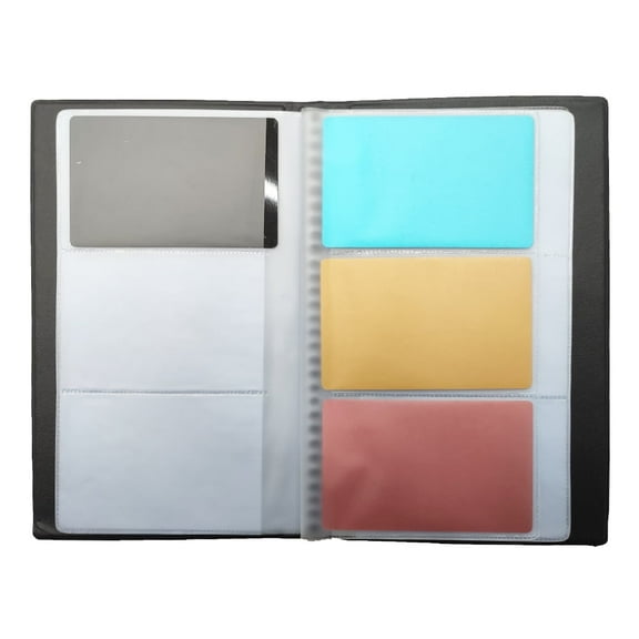 120 Cards Business ID Credit Card Holder Booklets PU Leather