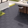 thumbnail image 6 of Miniyam 44-Pack 12" x 12" Gray Interlocking Polypropylene Deck Tiles, Outdoor Flooring for Balcony and Garden, 6 of 10